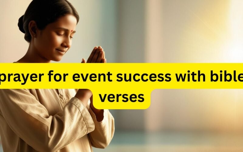 prayer for event success with bible verses