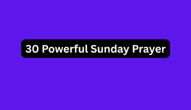 30 Powerful Sunday Prayer