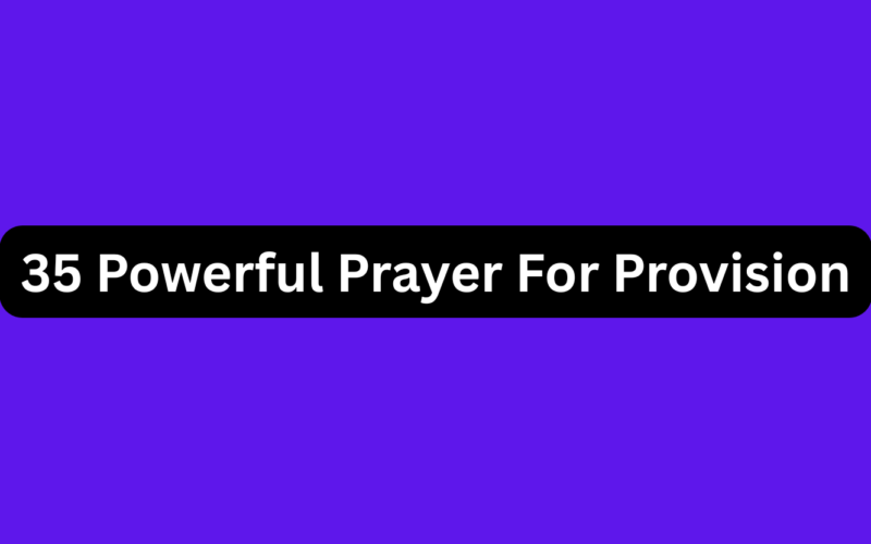 35 Powerful Prayer For Provision